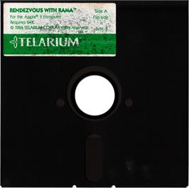 Cartridge artwork for Rendezvous with Rama on the Apple II.