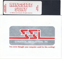 Cartridge artwork for Ringside Seat on the Apple II.