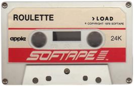 Cartridge artwork for Roulette on the Apple II.