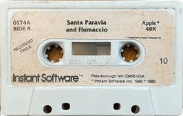 Cartridge artwork for Santa Paravia And Fiumaccio on the Apple II.