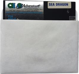Cartridge artwork for Sea Dragon on the Apple II.