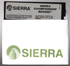 Cartridge artwork for Sierra Championship Boxing on the Apple II.