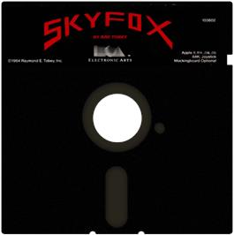 Cartridge artwork for Skyfox on the Apple II.