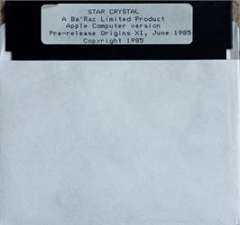 Cartridge artwork for Star Crystal on the Apple II.