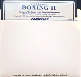 Cartridge artwork for Star Rank Boxing 2 on the Apple II.