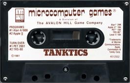 Cartridge artwork for Tanktics on the Apple II.
