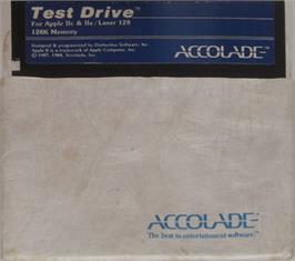 Cartridge artwork for Test Drive on the Apple II.