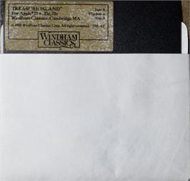 Cartridge artwork for Treasure Island on the Apple II.