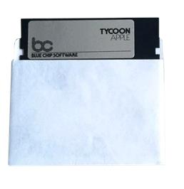 Cartridge artwork for Tycoon - The Commodity Market Simulation on the Apple II.