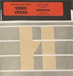 Cartridge artwork for Video Vegas on the Apple II.