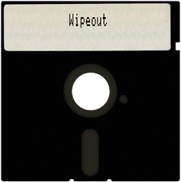 Cartridge artwork for Wipeout on the Apple II.