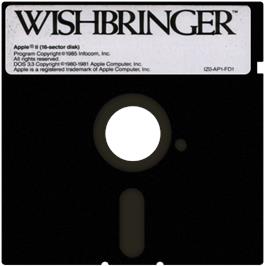 Cartridge artwork for Wishbringer on the Apple II.