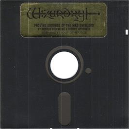 Cartridge artwork for Wizardry - Proving Grounds of the Mad Overlord on the Apple II.