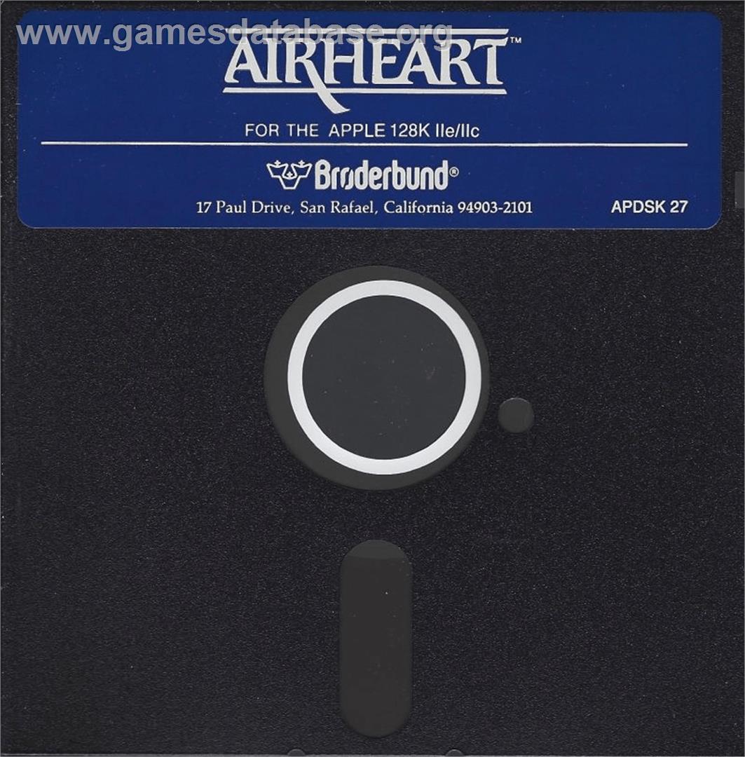 Airheart - Apple II - Artwork - Cartridge