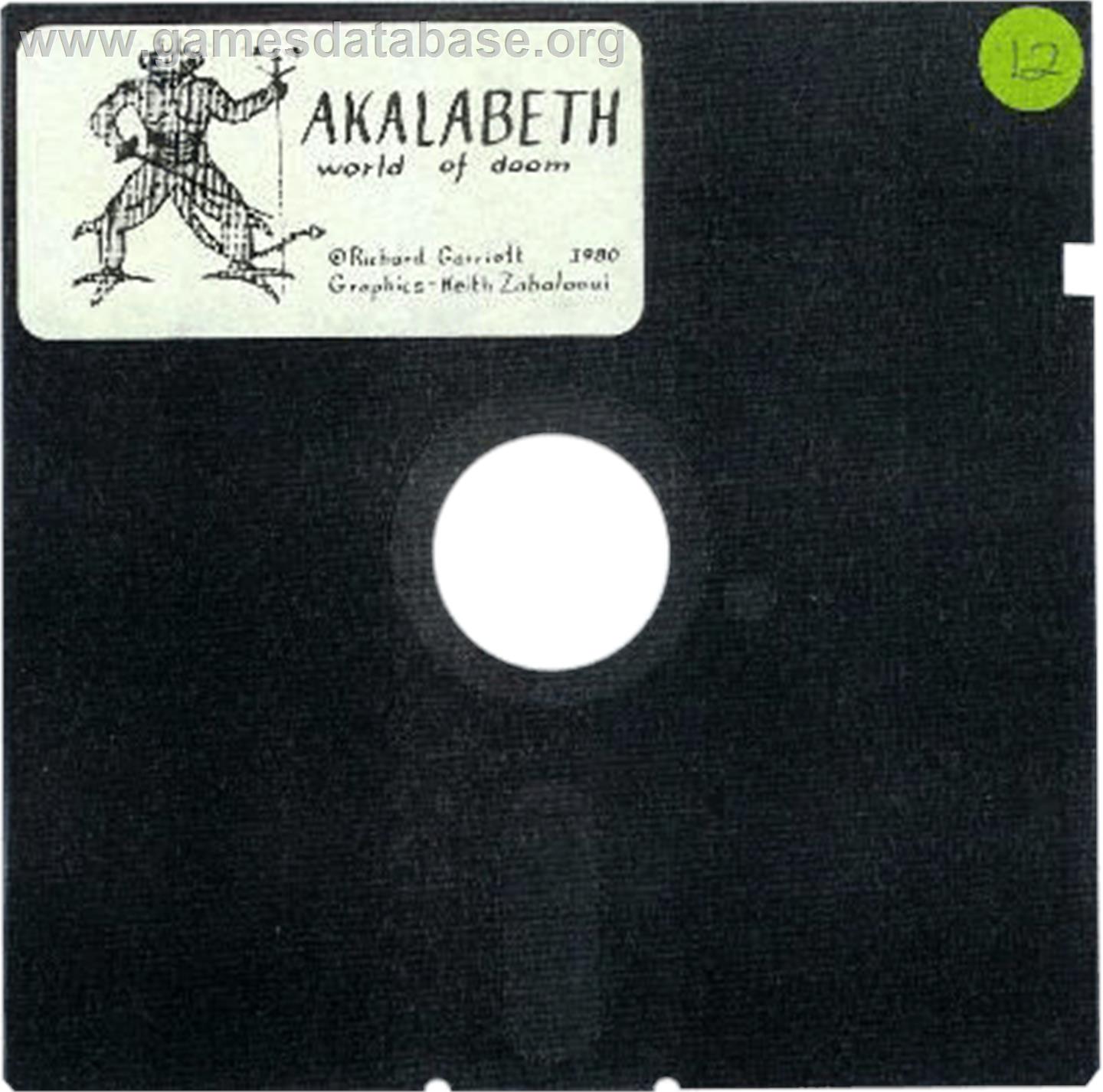 Akalabeth - World of Doom - Apple II - Artwork - Cartridge