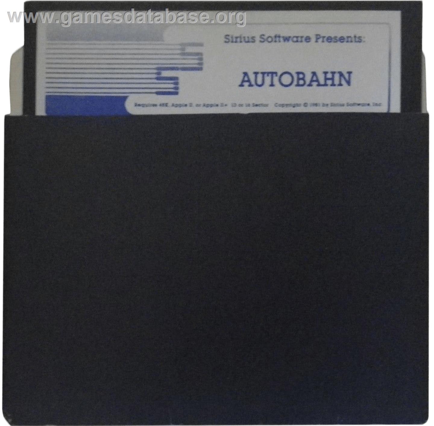 Autobahn - Apple II - Artwork - Cartridge