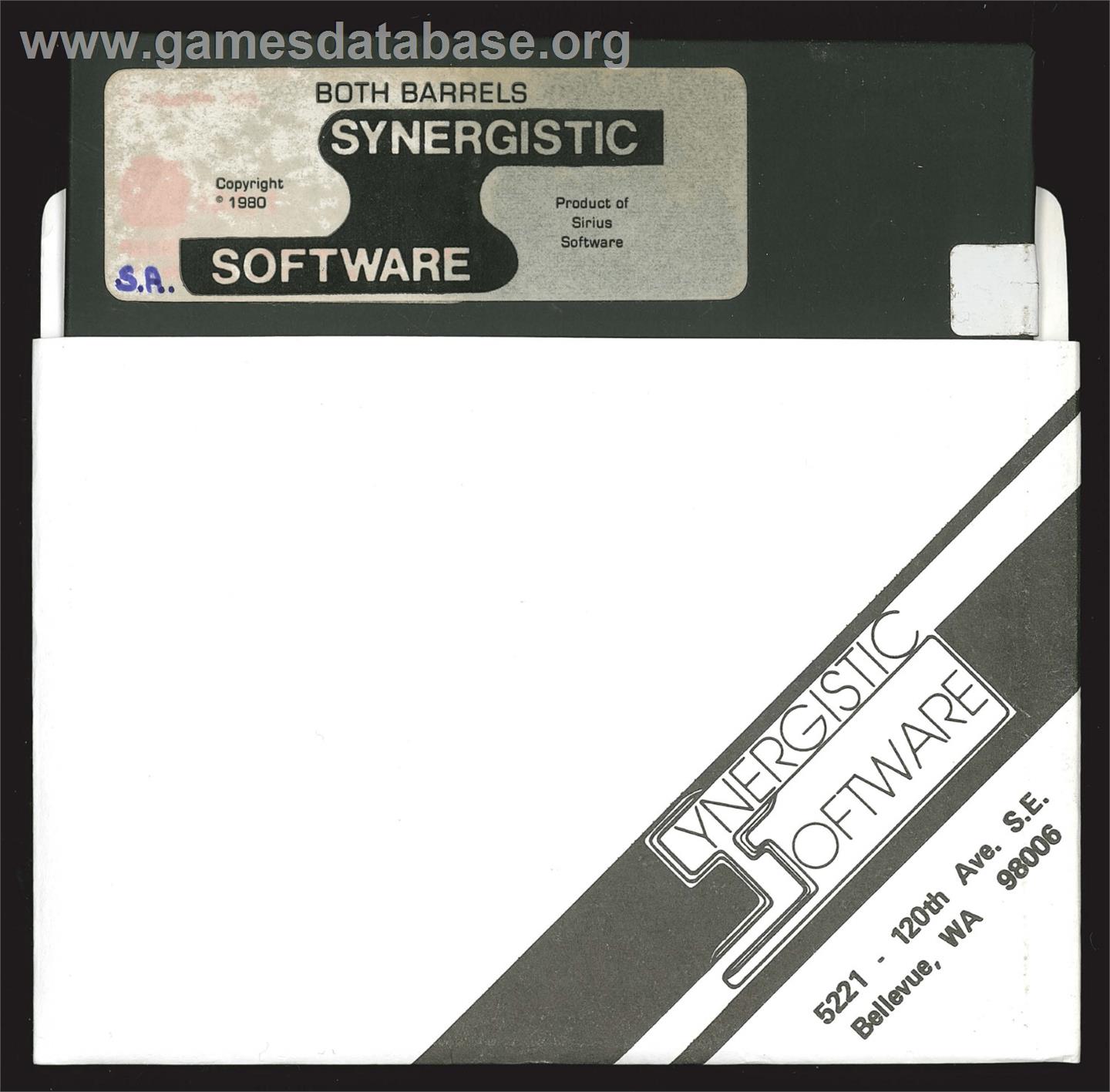 Both Barrels - Apple II - Artwork - Cartridge