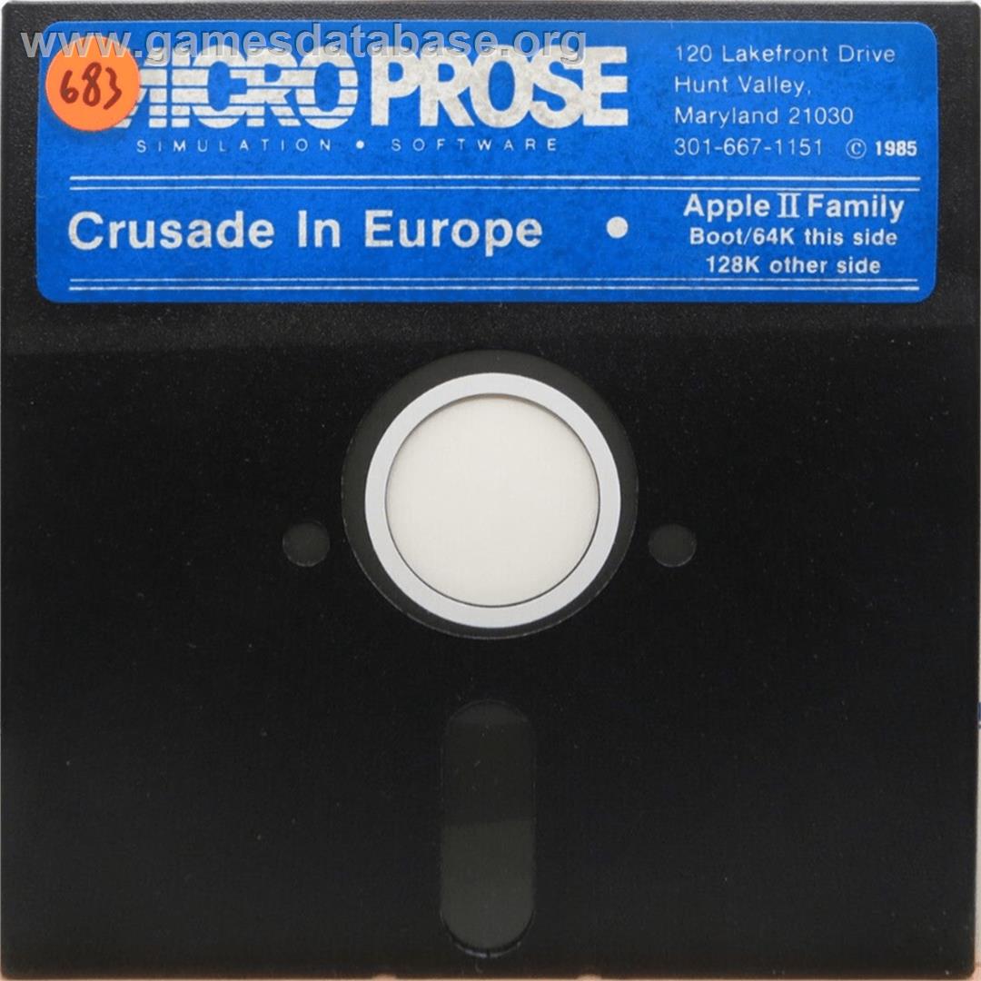 Crusade in Europe - Apple II - Artwork - Cartridge
