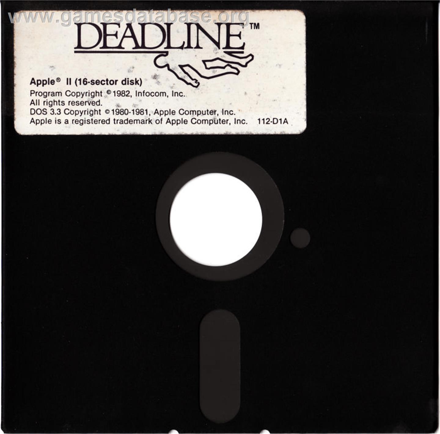 Deadline - Apple II - Artwork - Cartridge