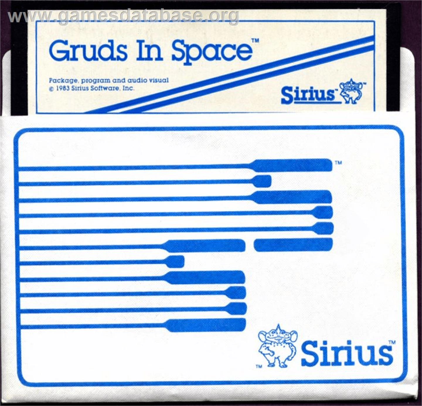 Gruds In Space - Apple II - Artwork - Cartridge