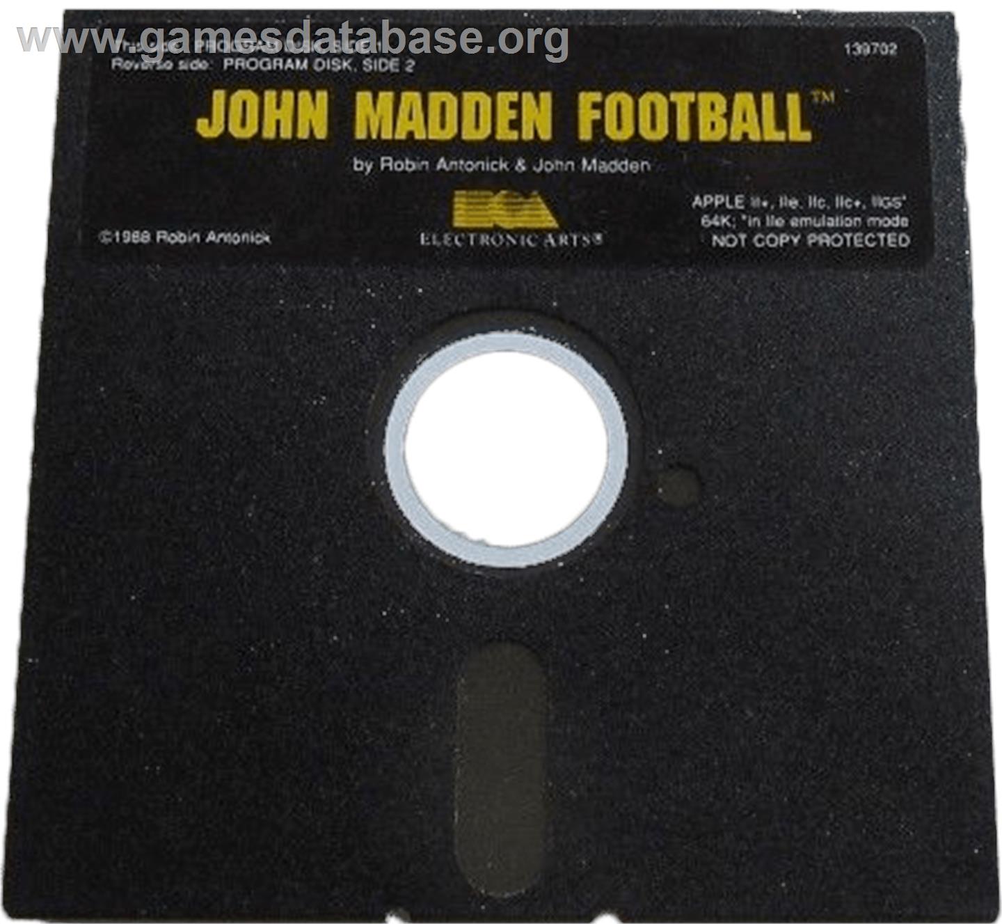 John Madden Football - Apple II - Artwork - Cartridge