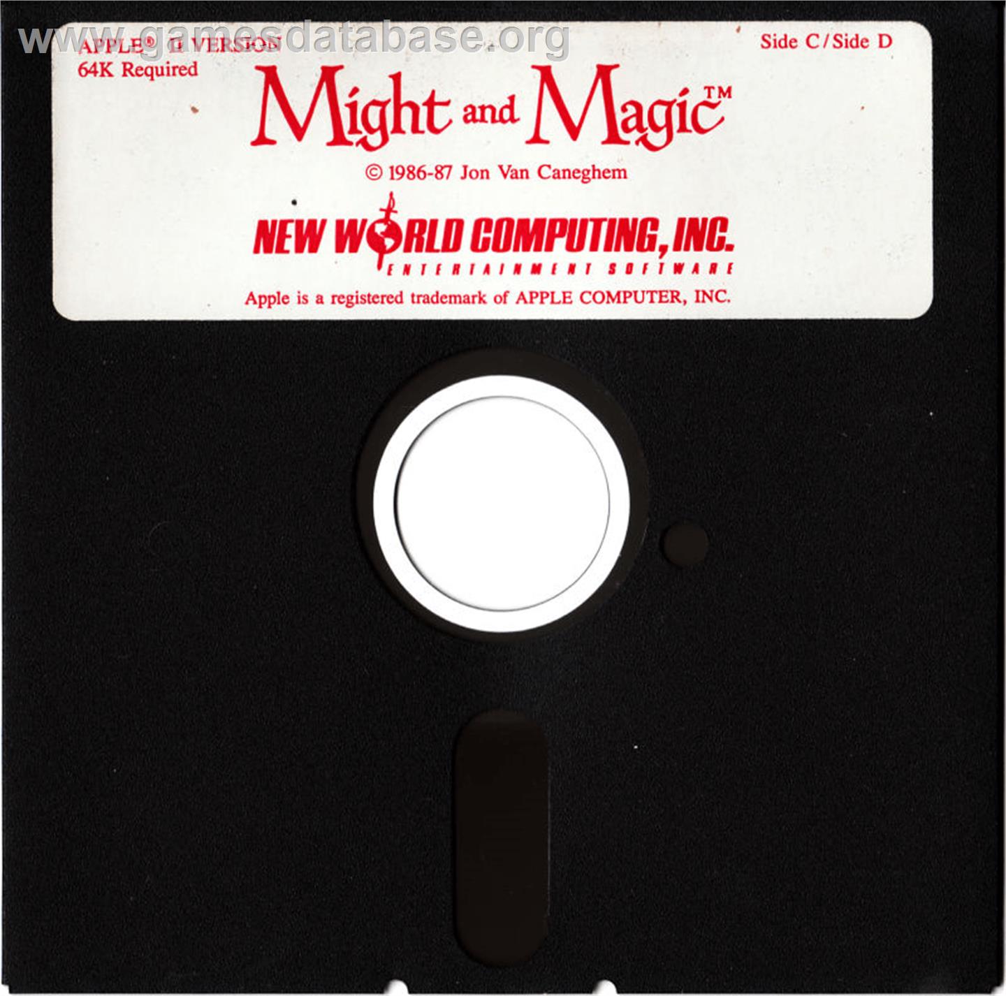 Might and Magic: Secret of the Inner Sanctum - Apple II - Artwork - Cartridge
