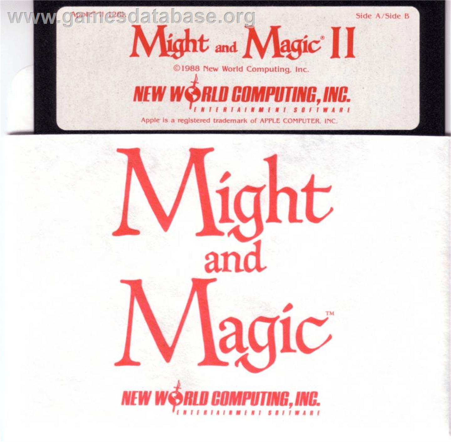 Might and Magic 2: Gates to Another World - Apple II - Artwork - Cartridge