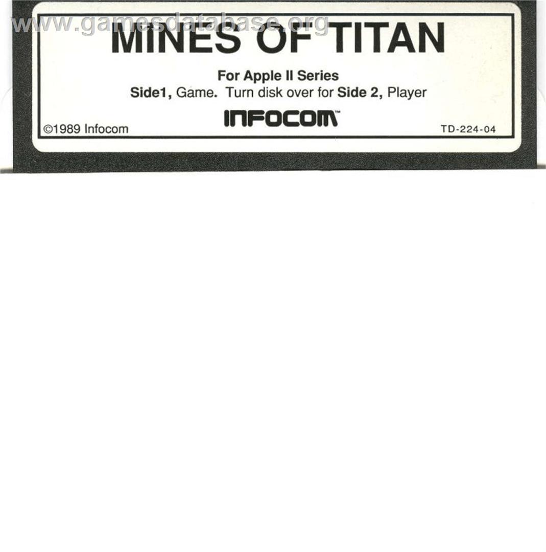 Mines Of Titan - Apple II - Artwork - Cartridge