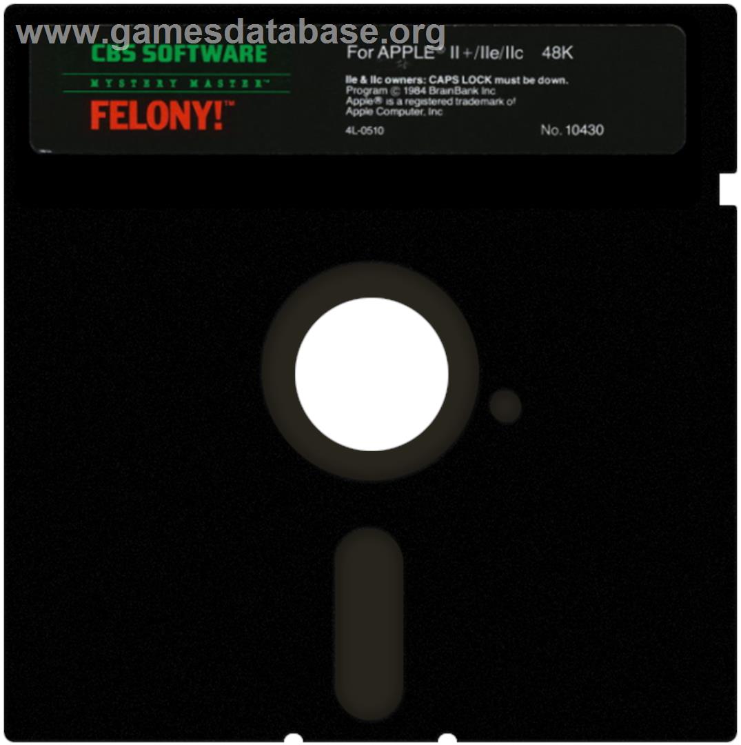 Mystery Master: Felony - Apple II - Artwork - Cartridge