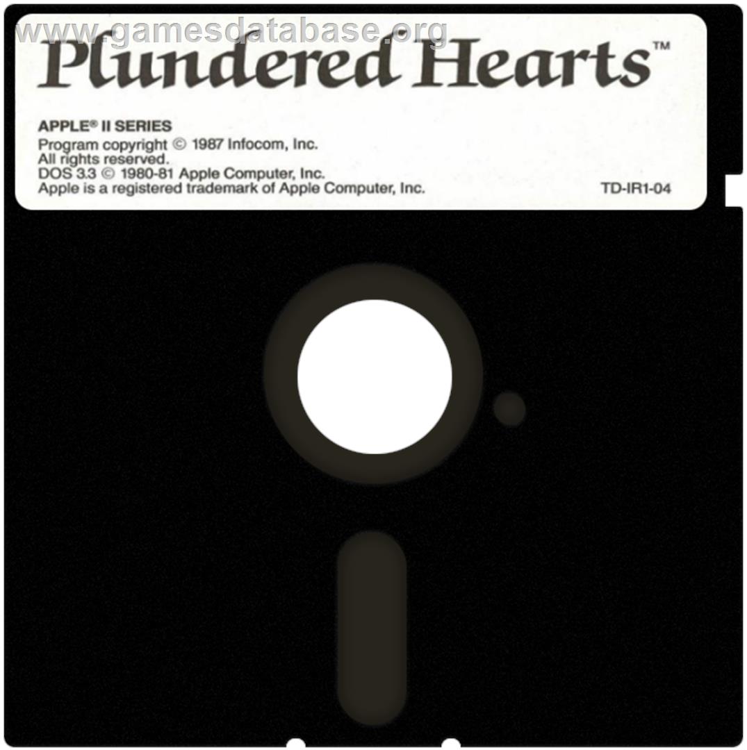 Plundered Hearts - Apple II - Artwork - Cartridge