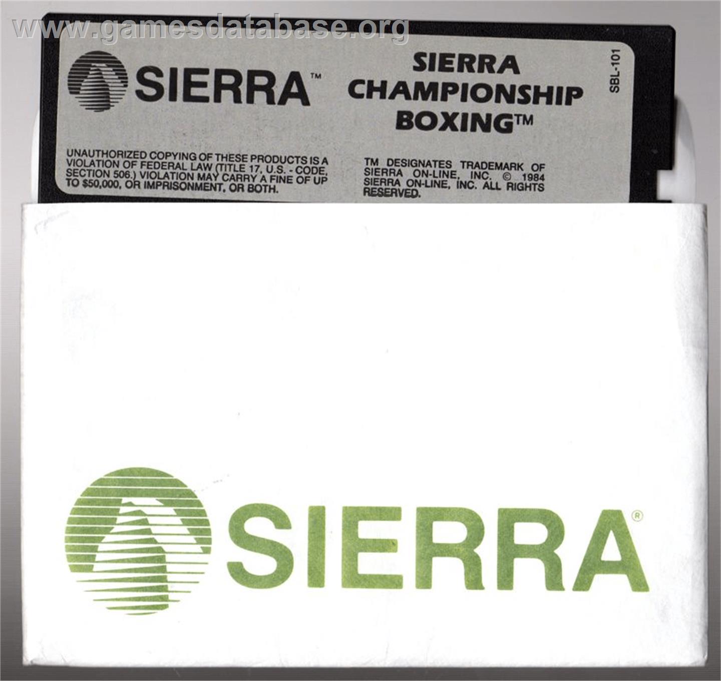 Sierra Championship Boxing - Apple II - Artwork - Cartridge