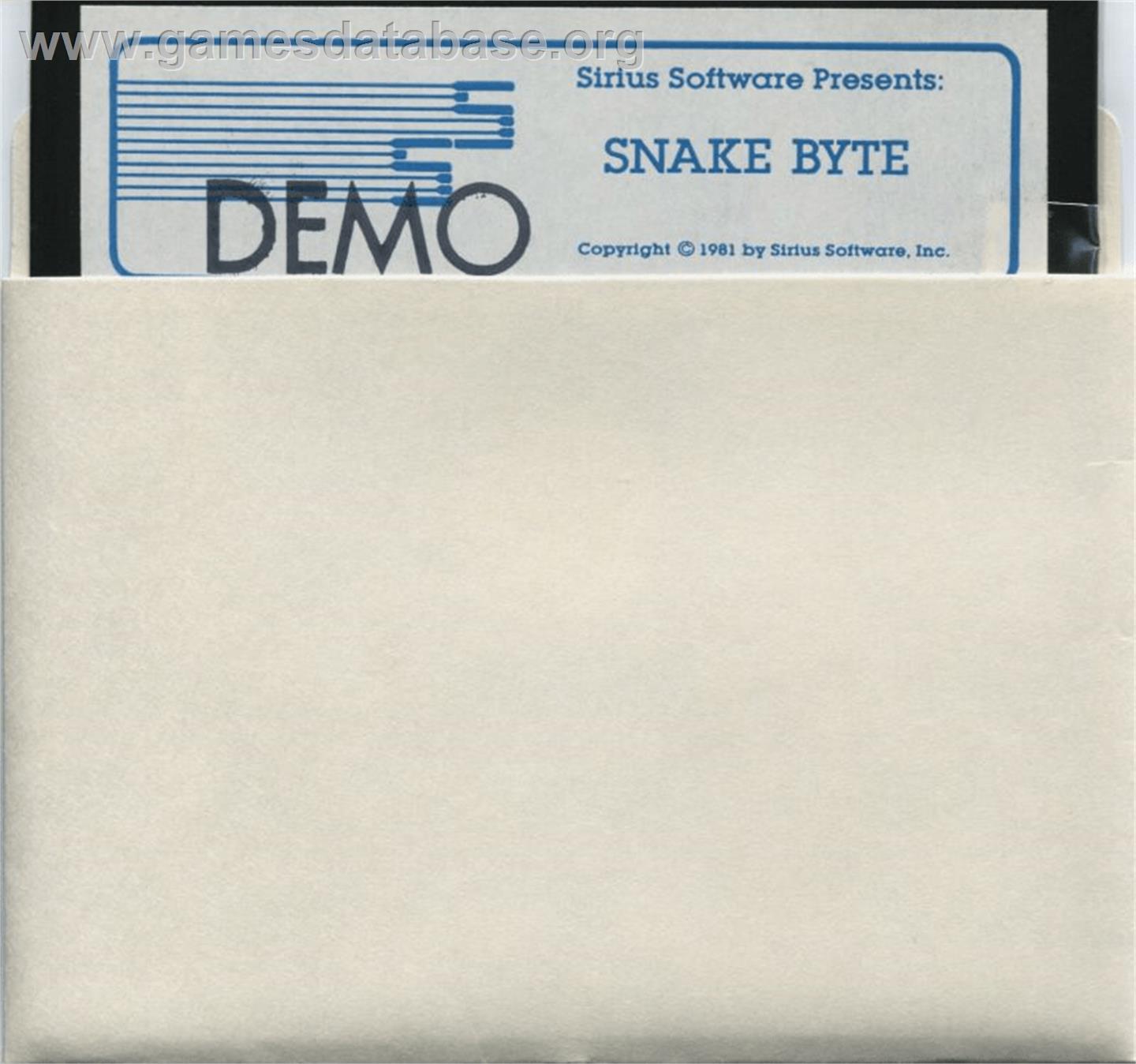 Snakebyte - Apple II - Artwork - Cartridge