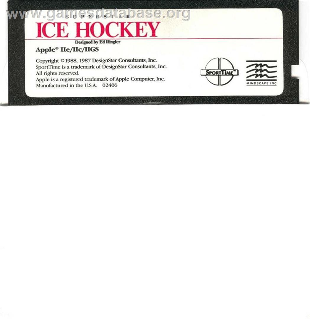Superstar Ice Hockey - Apple II - Artwork - Cartridge
