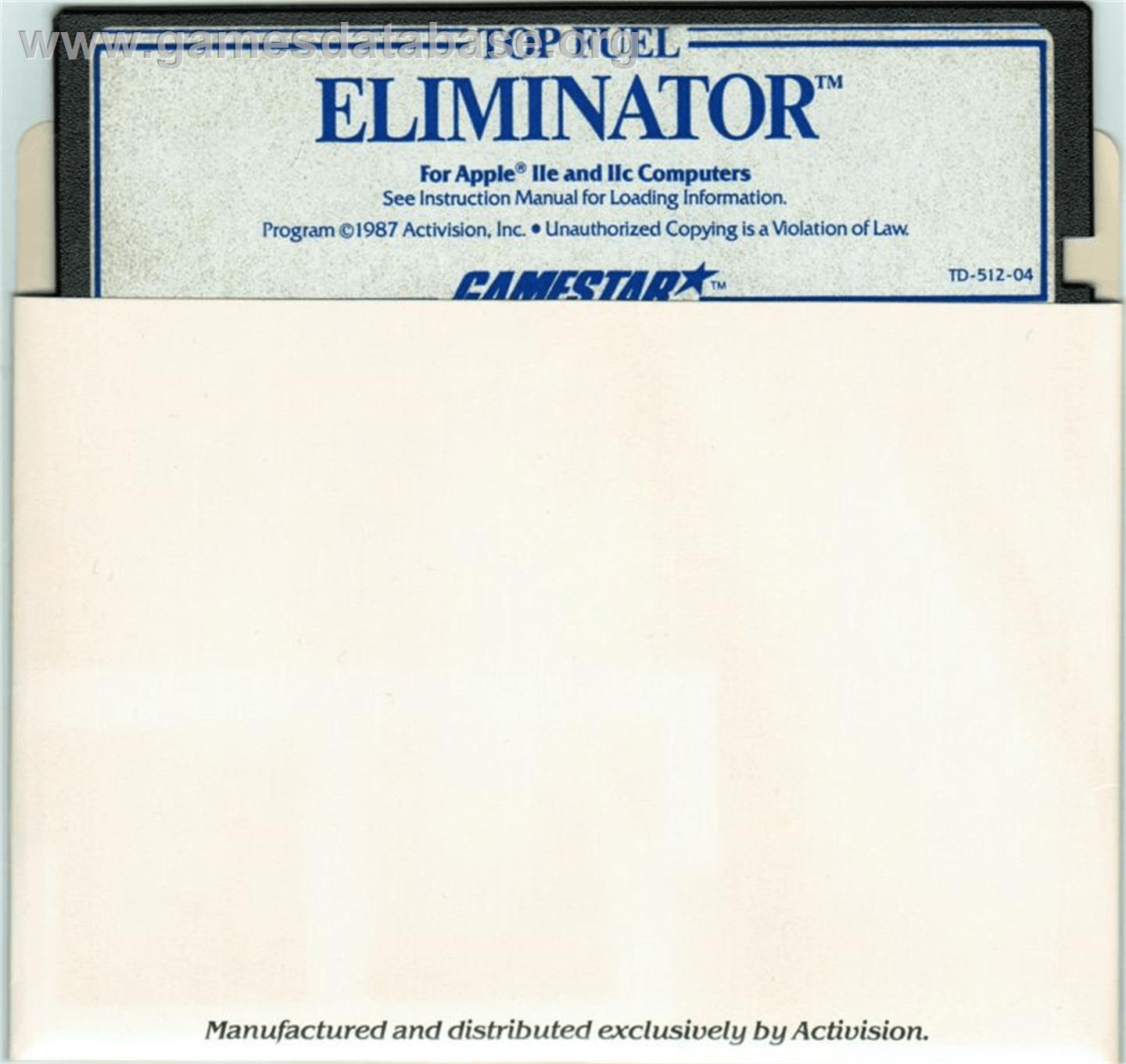 Top Fuel Eliminator - Apple II - Artwork - Cartridge