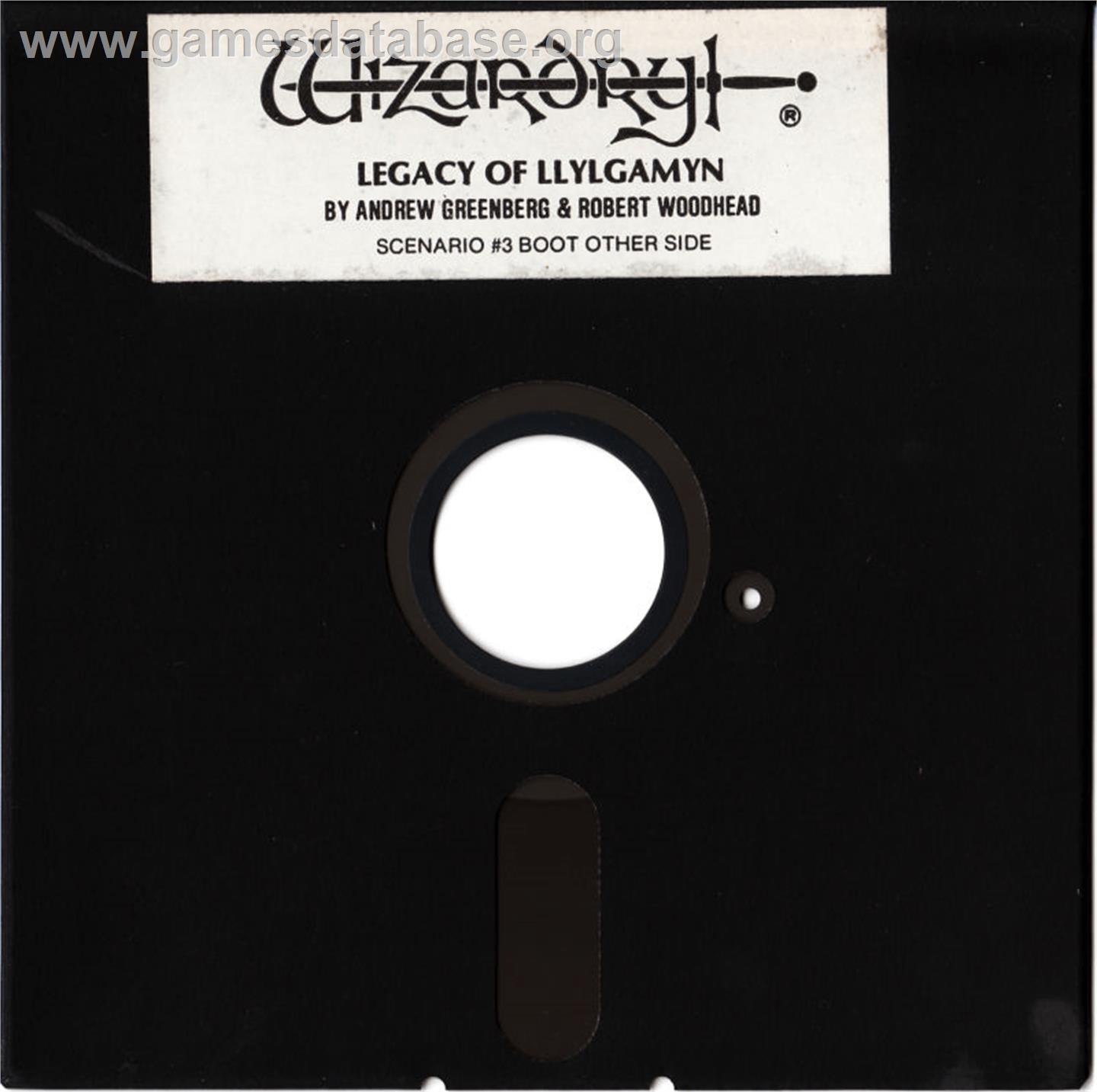 Wizardry - Legacy of Llylgamyn - The Third Scenario - Apple II - Artwork - Cartridge