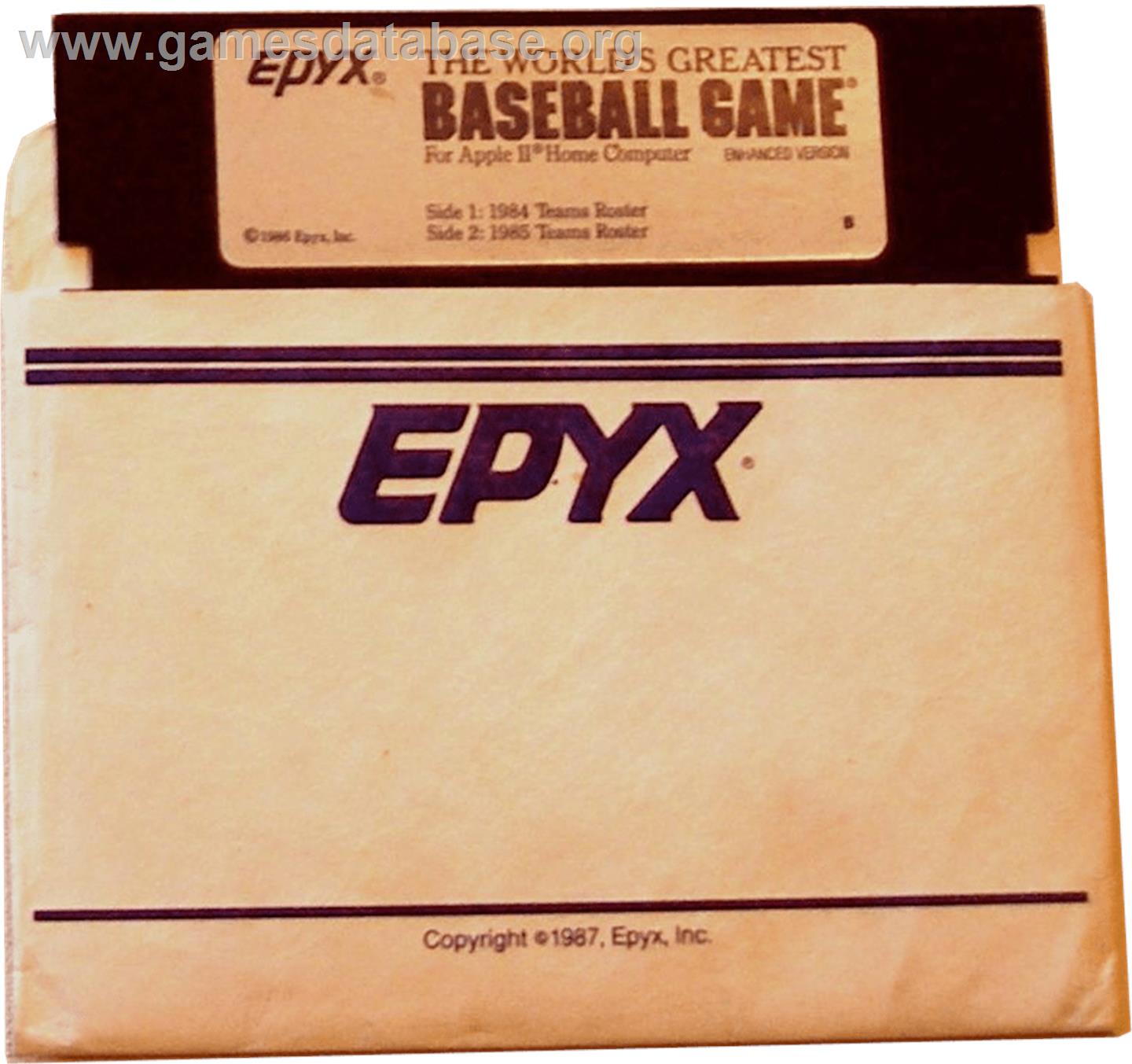 World's Greatest Baseball Game - Apple II - Artwork - Cartridge