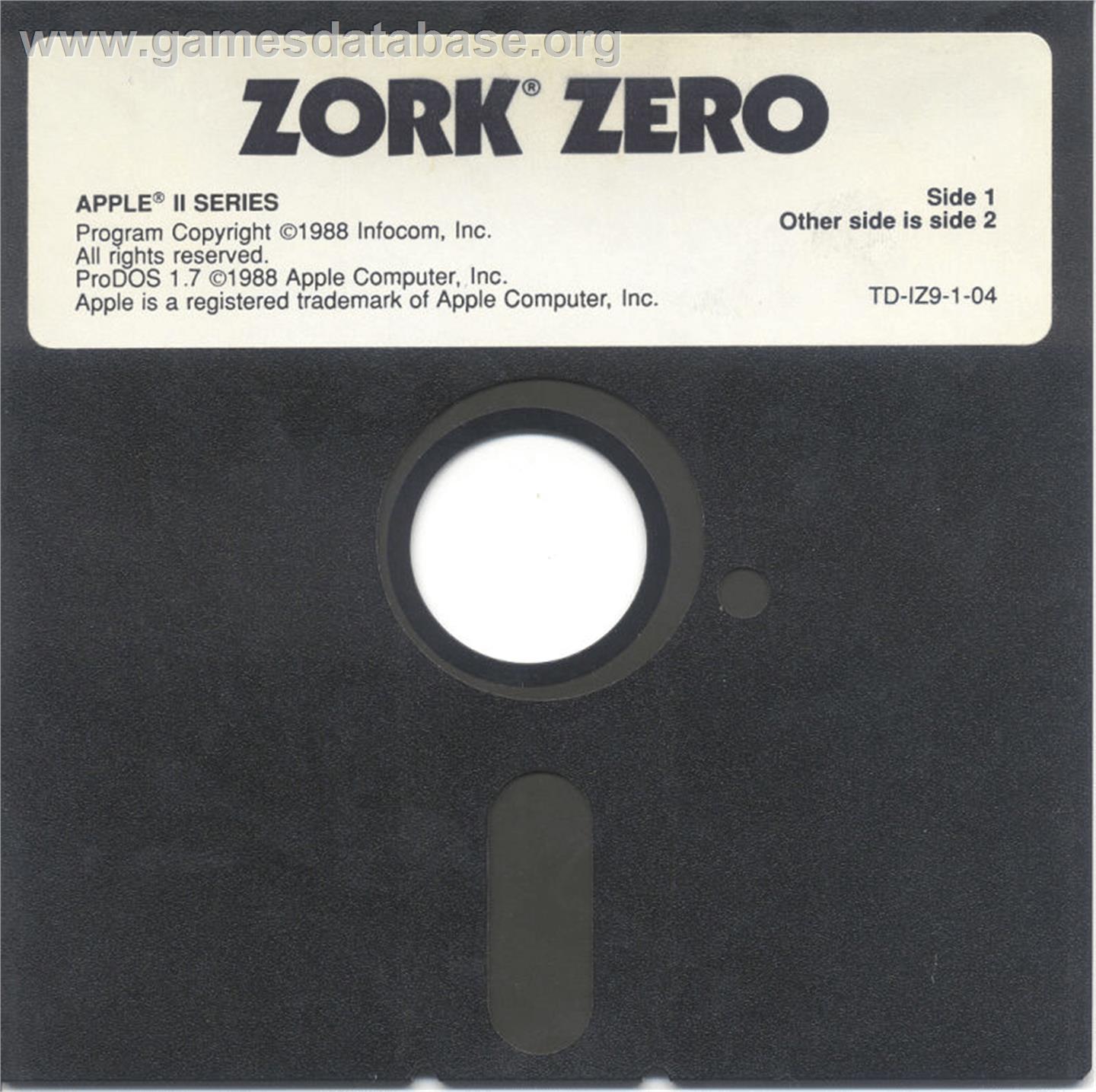 Zork Trilogy - Apple II - Artwork - Cartridge