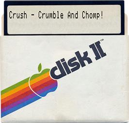 Artwork on the Disc for Crush, Crumble and Chomp on the Apple II.
