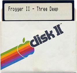 Artwork on the Disc for Frogger 2: Three Deep on the Apple II.