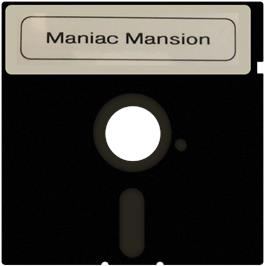Artwork on the Disc for Maniac Mansion on the Apple II.