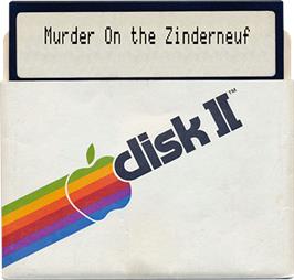 Artwork on the Disc for Murder on the Zinderneuf on the Apple II.