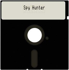 Artwork on the Disc for Spy Hunter on the Apple II.