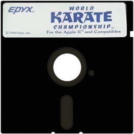 Artwork on the Disc for World Karate Championship on the Apple II.