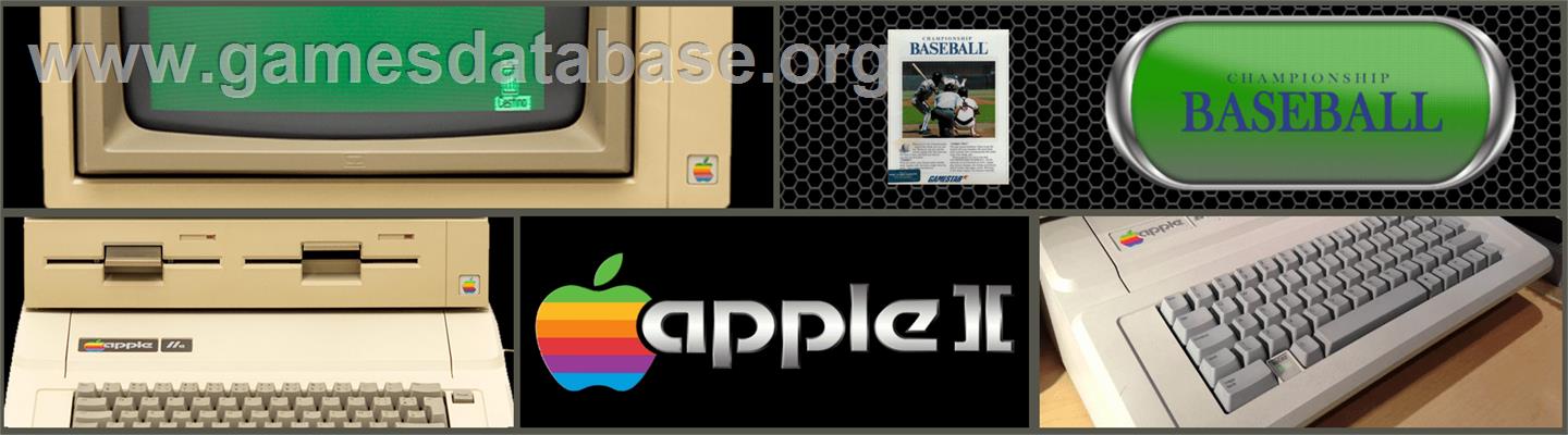 Championship Baseball - Apple II - Artwork - Marquee