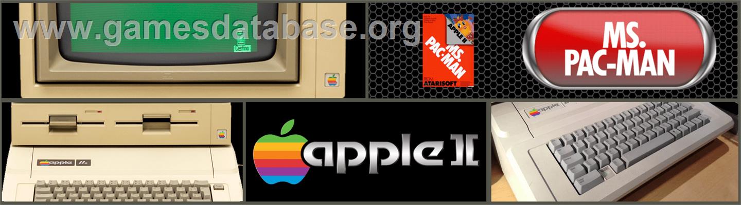 Ms. Pac-Man - Apple II - Artwork - Marquee