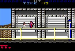 In game image of Bad Dudes on the Apple II.