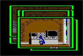 In game image of Batman: The Caped Crusader on the Apple II.