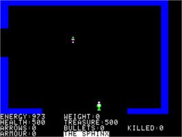 In game image of Beneath The Pyramids on the Apple II.