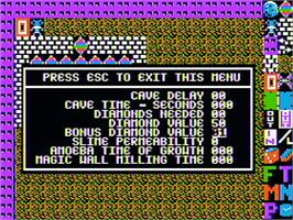 In game image of Boulder Dash Construction Kit on the Apple II.