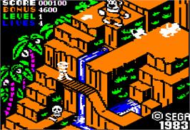 In game image of Congo Bongo on the Apple II.